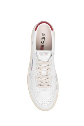 Sneakers basse Action in pelle bianco/rosso Autry | AULMLL21WHT/RED