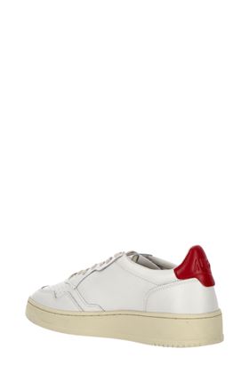 Sneakers basse Action in pelle bianco/rosso Autry | AULMLL21WHT/RED