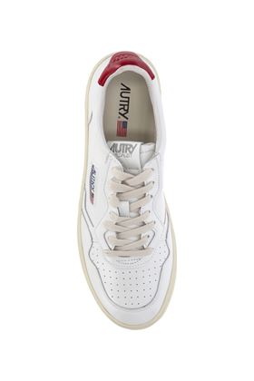 Sneakers basse Action in pelle bianco/rosso Autry | AULMLL21WHT/RED