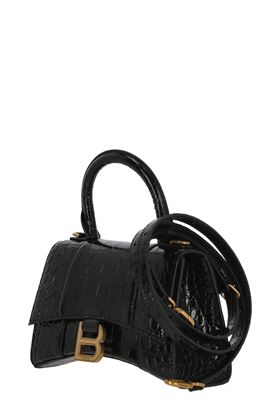 HOURGLASS XS HANDBAG WITH CROCODILE WORKING Balenciaga | 5928331LRGM1000