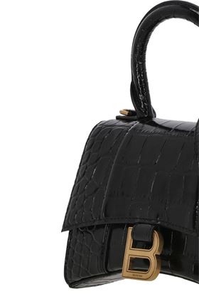 HOURGLASS XS HANDBAG WITH CROCODILE WORKING Balenciaga | 5928331LRGM1000