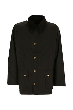 Dark green cotton contrast collar buttoned jacket Barbour | MWX0339MWXOL71