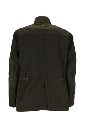 Olive green wool / cotton collared field jacket Barbour | MWX0700MWXOL51