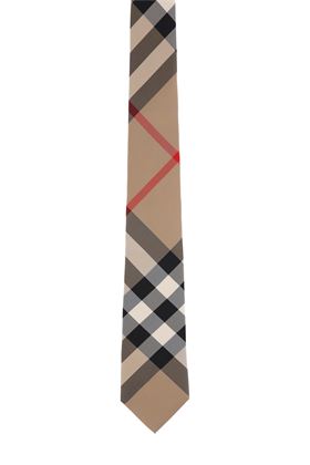 Checked silk tie Burberry | 8013818X