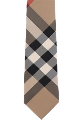 Checked silk tie Burberry | 8013818X