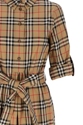 Abito chemisier vintage check con allacciatura in vita Burberry | 8024585X