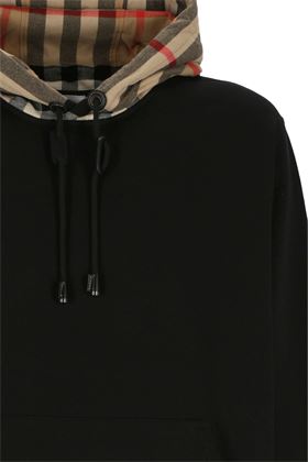 check-hood cotton hoodie Burberry | 8058117X