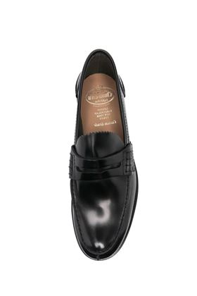 Black leather/fabric Pembrey polished loafers CHURCHS | EDB003FG000009LGF0AAB