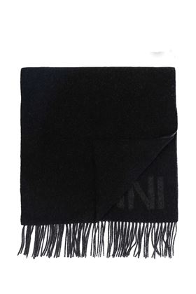 Blend recycled wool-blend fringe scarf Ganni | A3905099