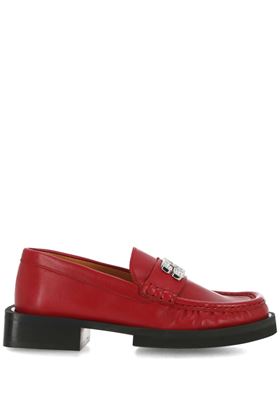 Logo-plaque leather loafer Ganni | S2068474