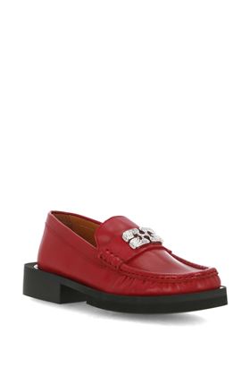 Logo-plaque leather loafer Ganni | S2068474