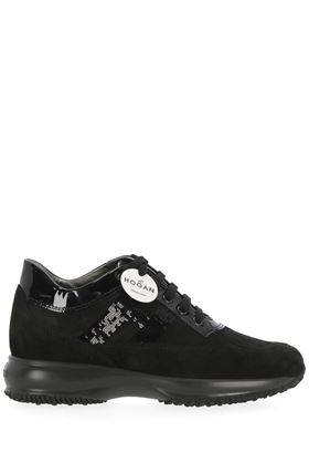 Sneaker interattive con logo in paillettes Hogan | HXW00N0564025Q9999