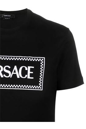 logo-print cotton T-shirt VERSACE | 10116941A085841B000