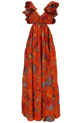 Ginger floral-print silk midi dress Zimmermann | 5195DSS233OFL