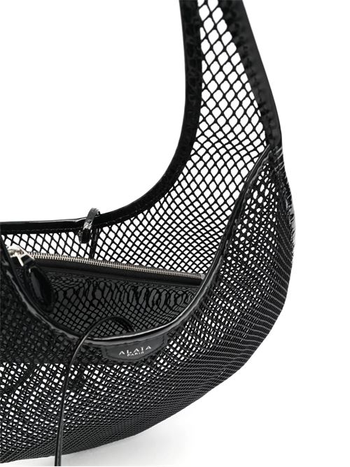 One Piece Medium Bag In Black Mesh Alaia | AA1S02726CA266999