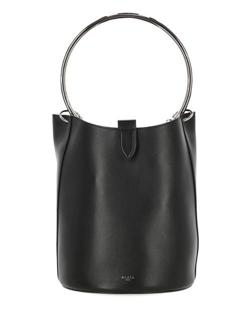 Borsa a mano nera con anello Alaia | AA1S02825CA515999