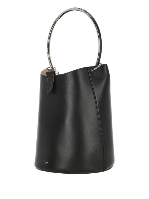 Borsa a mano nera con anello Alaïa | AA1S02825CA515999