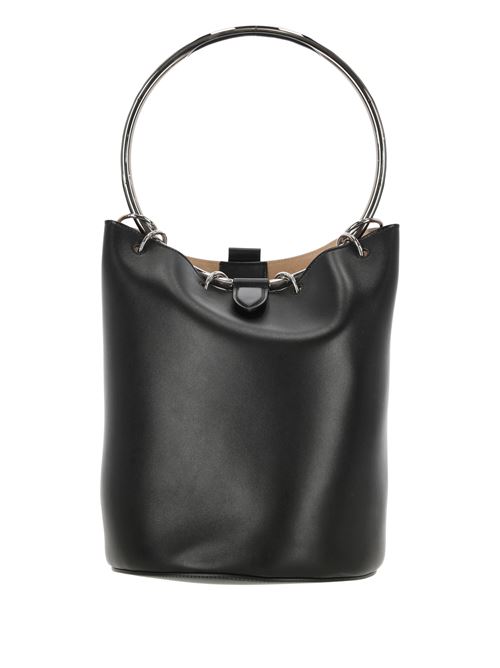 Borsa a mano nera con anello Alaïa | AA1S02825CA515999