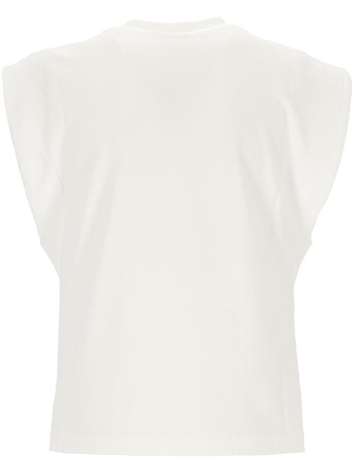 t-shirt bianca con logo sul fronte Alaia | AA9H04576J010009