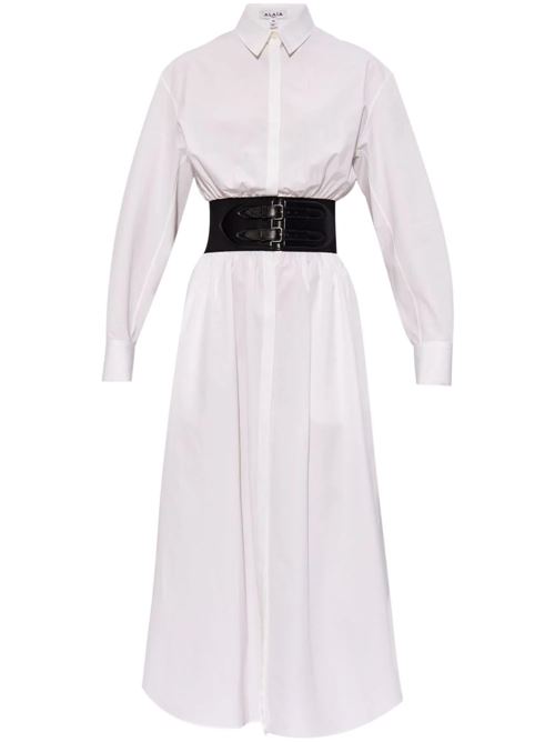 Shirtdress with belt Alaia | AA9R13426T611000