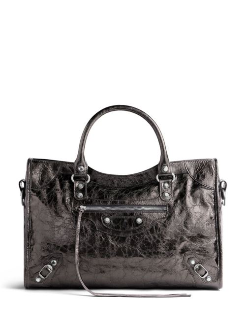 Le City Medium Metallic Women's Bag in Steel Grey BALENCIAGA | 7977862AA9R1314