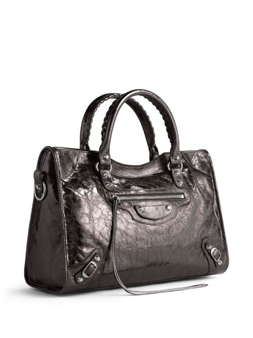 Borsa Le City Media Metallizzata da Donna in Grigio Acciaio Balenciaga | 7977862AA9R1314