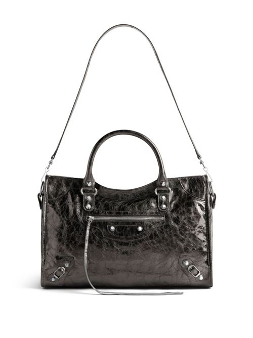 Le City Medium Metallic Women's Bag in Steel Grey Balenciaga | 7977862AA9R1314