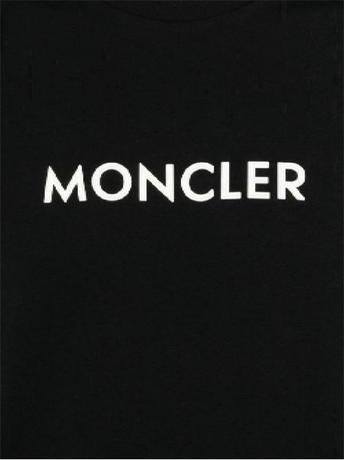 Black/white cotton logo t-shirt Moncler | 918C000-3489AJS999