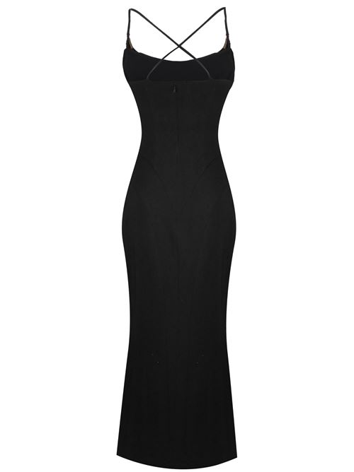 Black stretch-design dress Mugler | 24F1RO16284701999