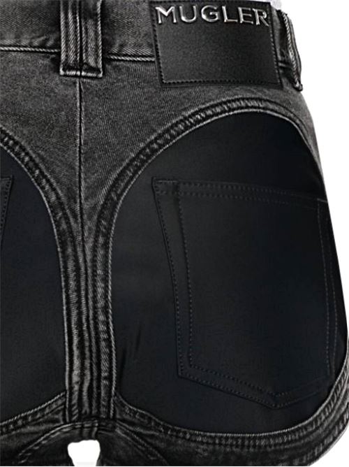 Black denim shorts MUGLER | 24F6PA0365247W9999