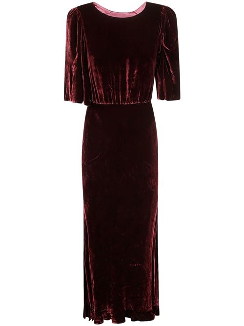 burgundy silk blend velour SALONI | 1089239