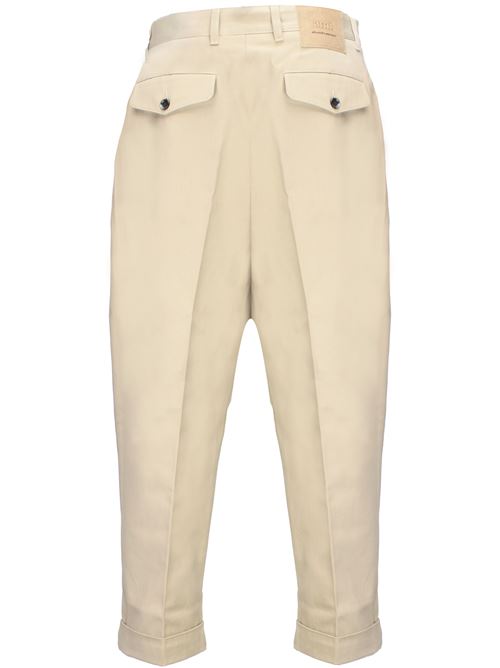 almond beige cotton twill weave pants Ami | HTR121.CO0082255