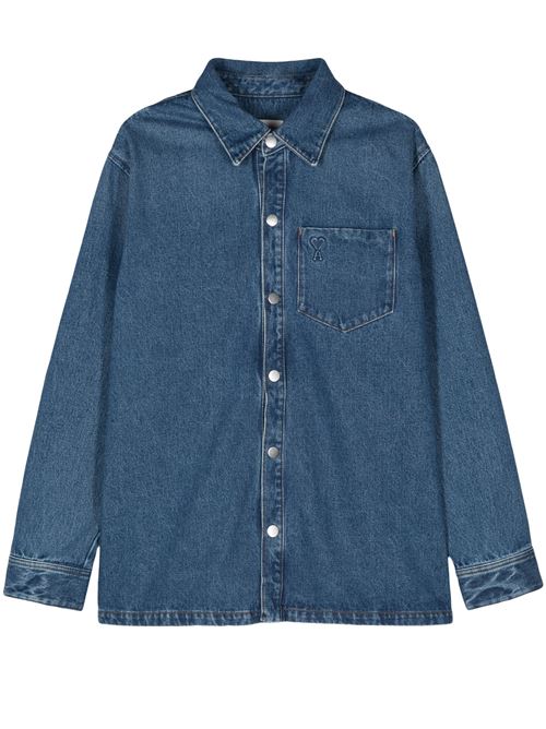 blue cotton washed denim Ami | UJK261.DE0031480