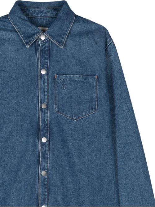 blue cotton washed denim Ami | UJK261.DE0031480