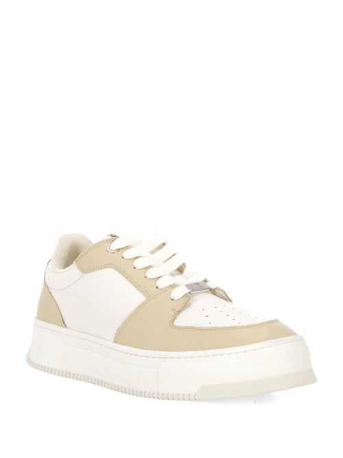 Sneakers in pelle beige e bianca Ami | USN429.CV00021003