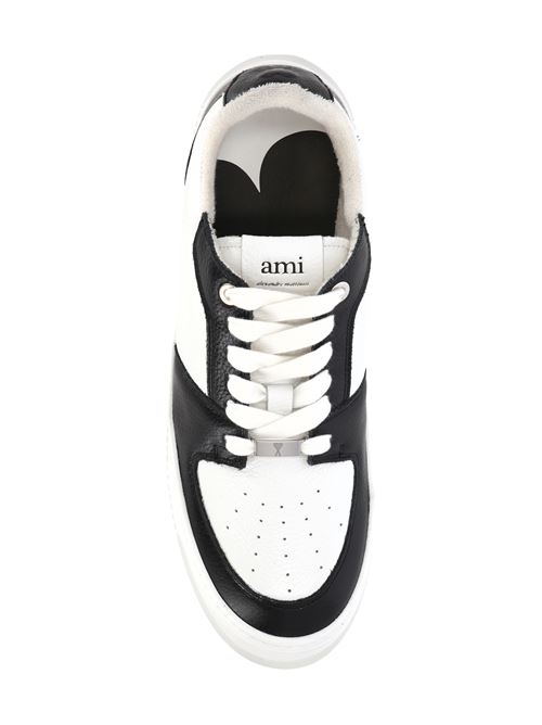 white/black calf leather sneakers Ami | USN429.CV0002101