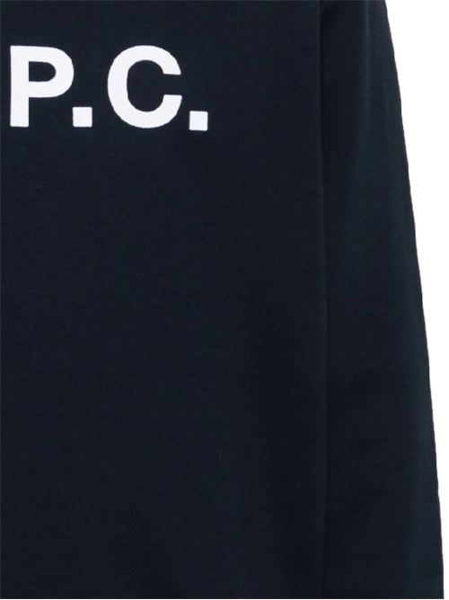 Felpa con logo floccato A.P.C. | COHBNM27907TIQ