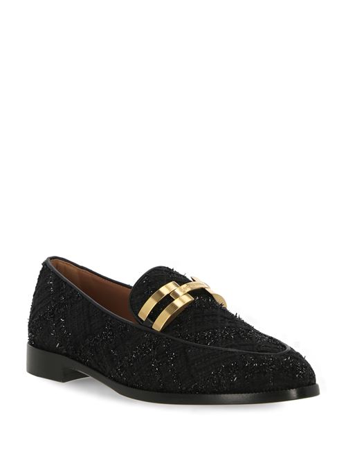 Black leather loafer AQUAZZURA | BDIFLAM0MBA000