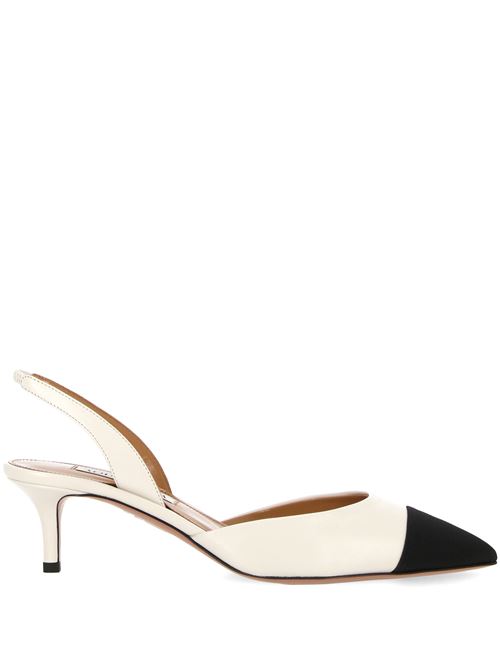 White/black leather pump Aquazzura | MLNMIDL0NPG972