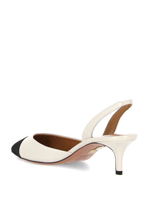 White/black leather pump Aquazzura | MLNMIDL0NPG972