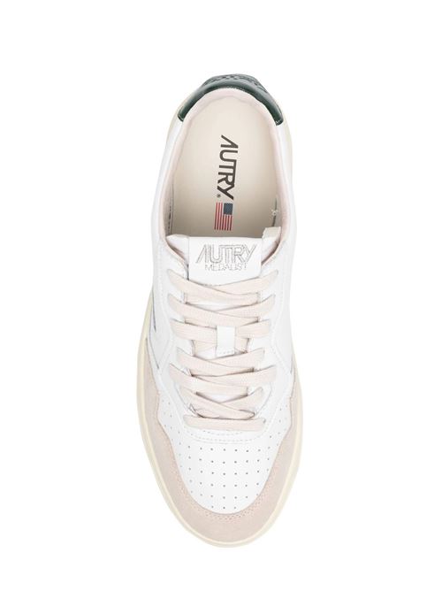 Sneakers bianca/beige/verde scuro AUTRY | AULMLS56WHT/MOUNTAIN