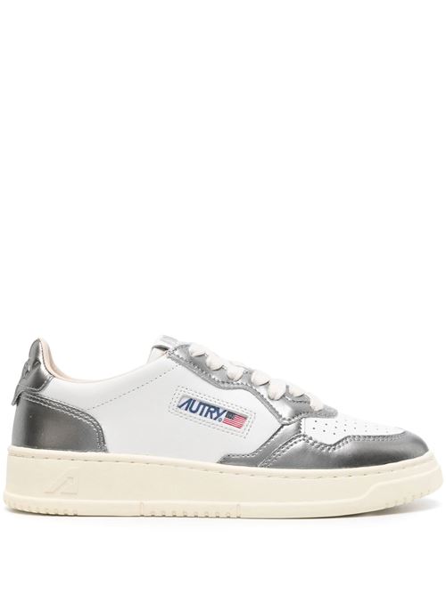 White/silver-tone sneaker AUTRY | AULWWB44WHT/STEEL