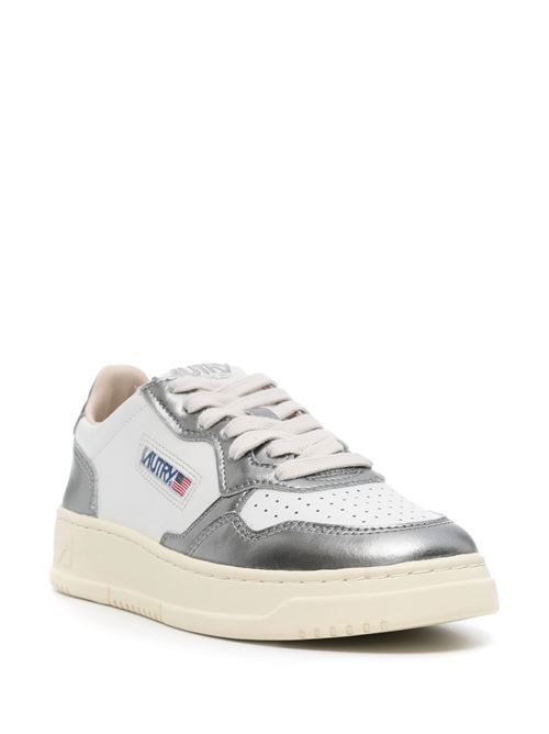 White/silver-tone sneaker AUTRY | AULWWB44WHT/STEEL