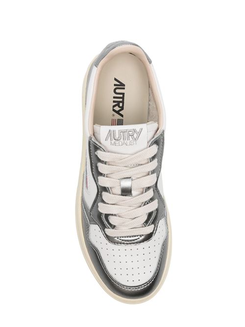 White/silver-tone sneaker AUTRY | AULWWB44WHT/STEEL