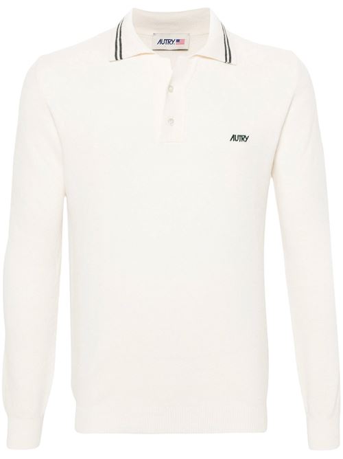 Polo con ricamo Autry | POPX26WSWHT/VTG