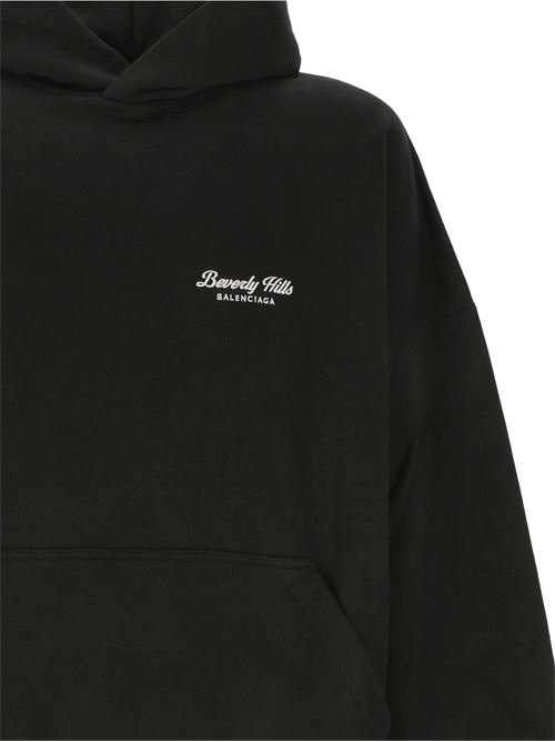 BEVERLY HILLS OVERSIZED HOODIE IN BLACK/WHITE Balenciaga | 739024TQVS79034