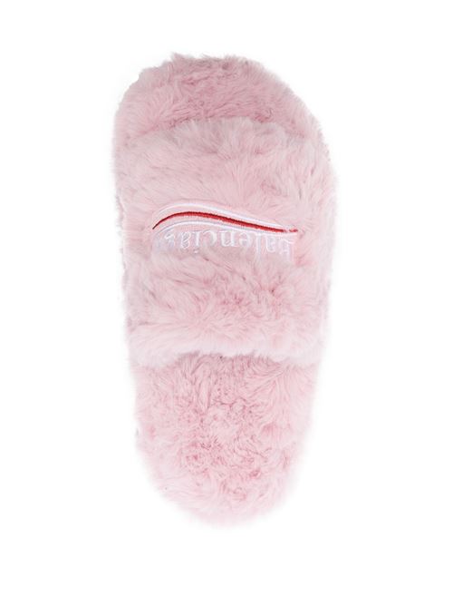 Furry slide sandals with platform BALENCIAGA | 762826W11N15269