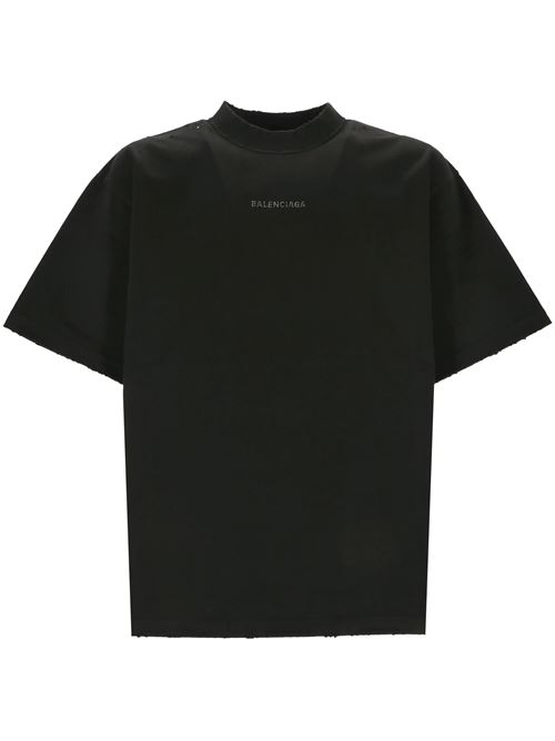 T-SHIRT BALENCIAGA BACK MEDIUM FIT IN NERO Balenciaga | 764235TOVJ61083