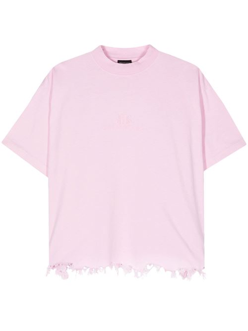 T-shirt crop con ricamo BB Classic Balenciaga | 783399TQVS85708