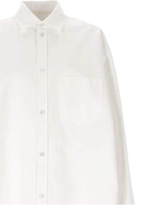 Camicia in cotone bianco tasca applicata Balenciaga | 794462TQM309140